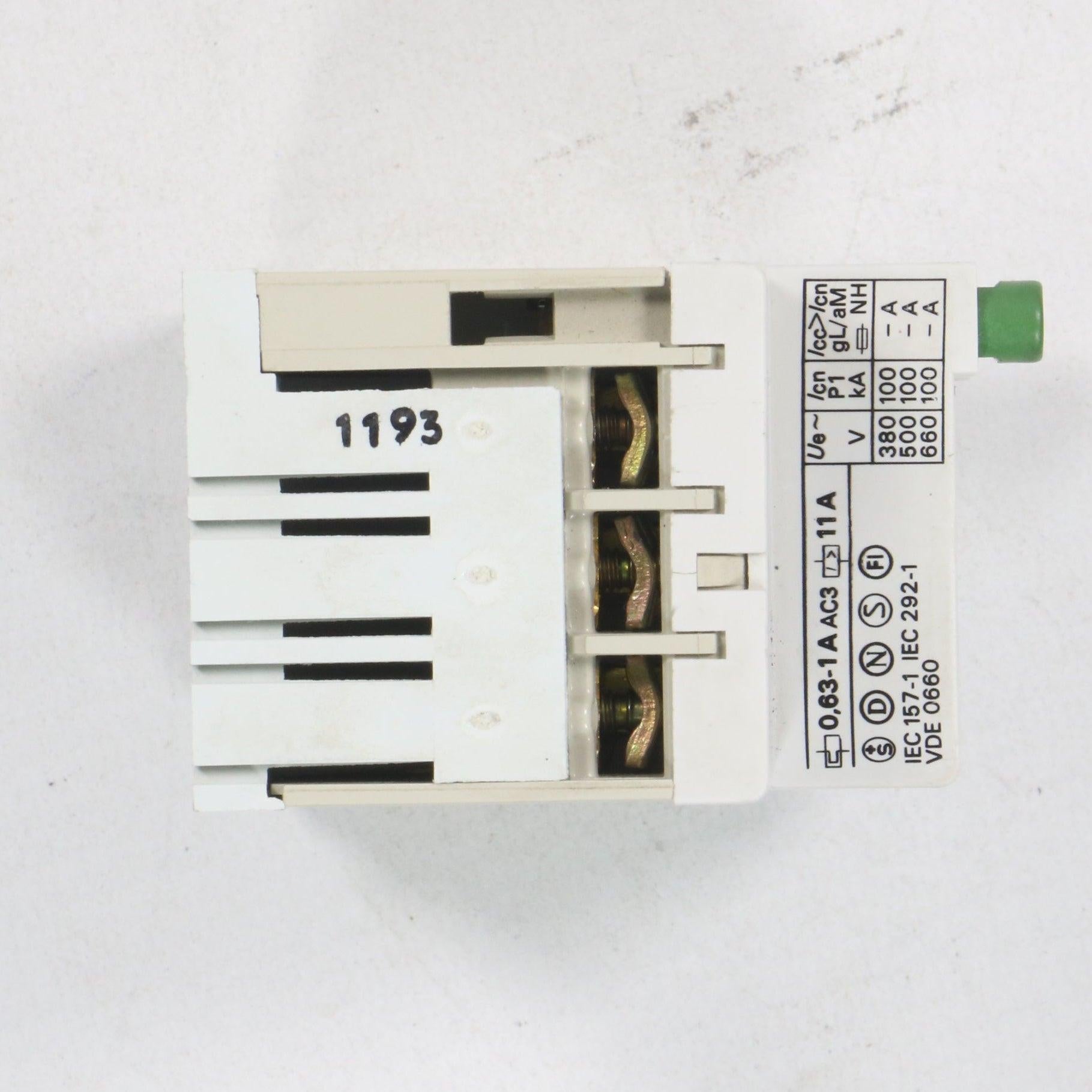 Sprecher + Schuh KTA 3-25 Motor Circuit Protector 0.63 - 1.0 A-Motor Circuit Protector-Used Industrial Parts
