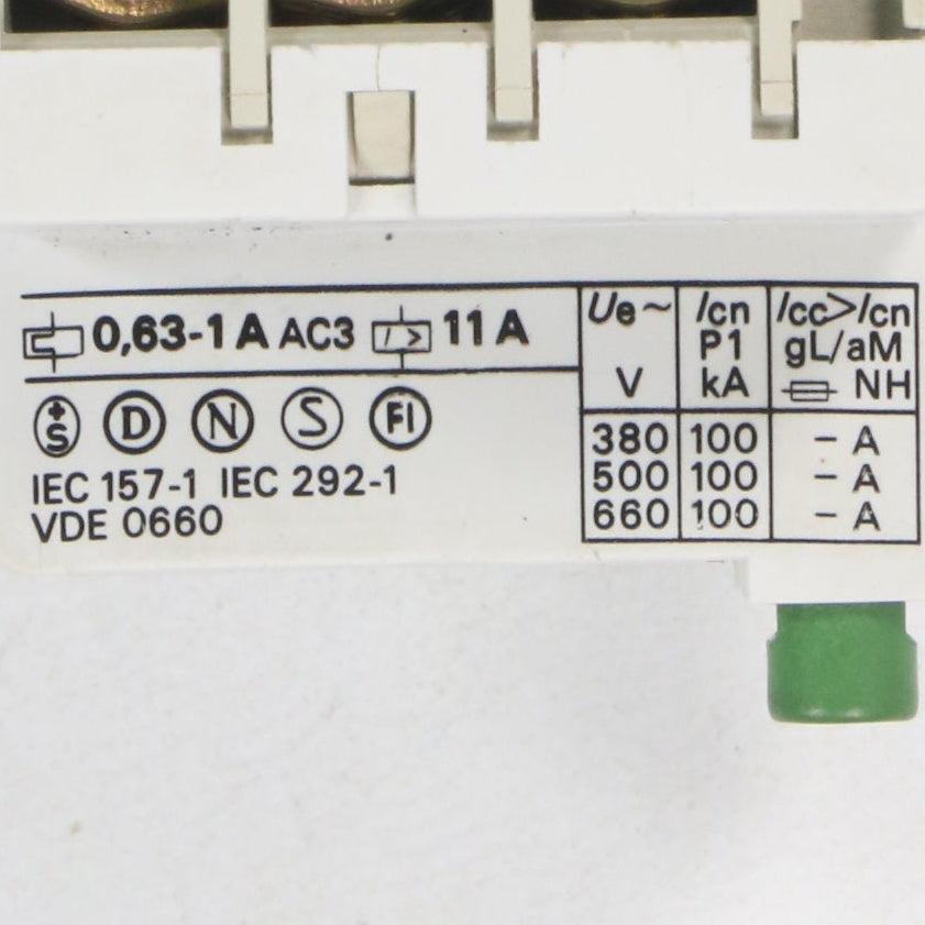 Sprecher + Schuh KTA 3-25 Motor Circuit Protector 0.63 - 1.0 A-Motor Circuit Protector-Used Industrial Parts