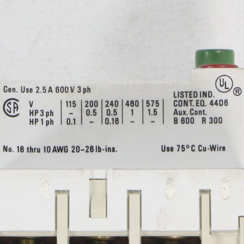 Sprecher + Schuh KTA 3-25 Motor Circuit Protector 0.63 - 1.0 A-Motor Circuit Protector-Used Industrial Parts