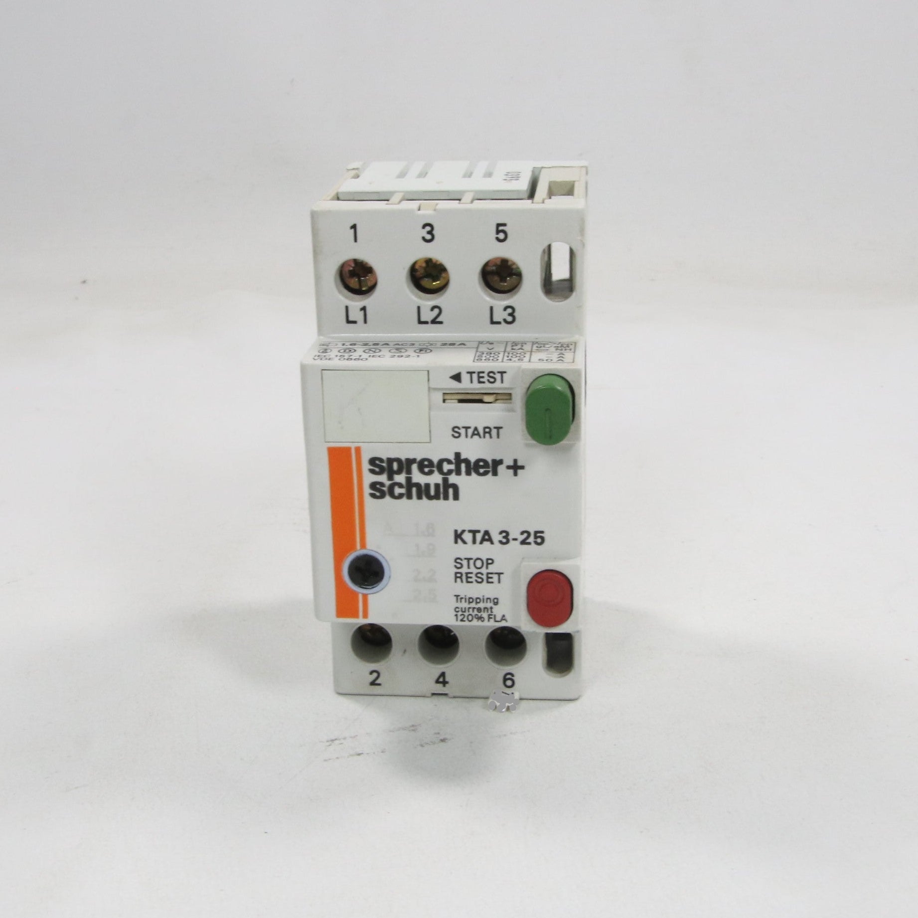Sprecher + Schuh KTA 3-25 Motor Circuit Protector 1.6 - 2.5 A-Motor Circuit Protector-Used Industrial Parts