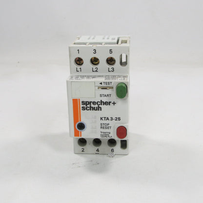 Sprecher + Schuh KTA 3-25 Motor Circuit Protector 1.6 - 2.5 A-Motor Circuit Protector-Used Industrial Parts