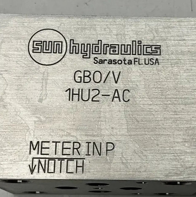 Sun Hydraulics GBO/V 1HU2-AC Hydraulic Manifold Block - DE-P0-035947-Hydraulic Manifold Block-Used Industrial Parts