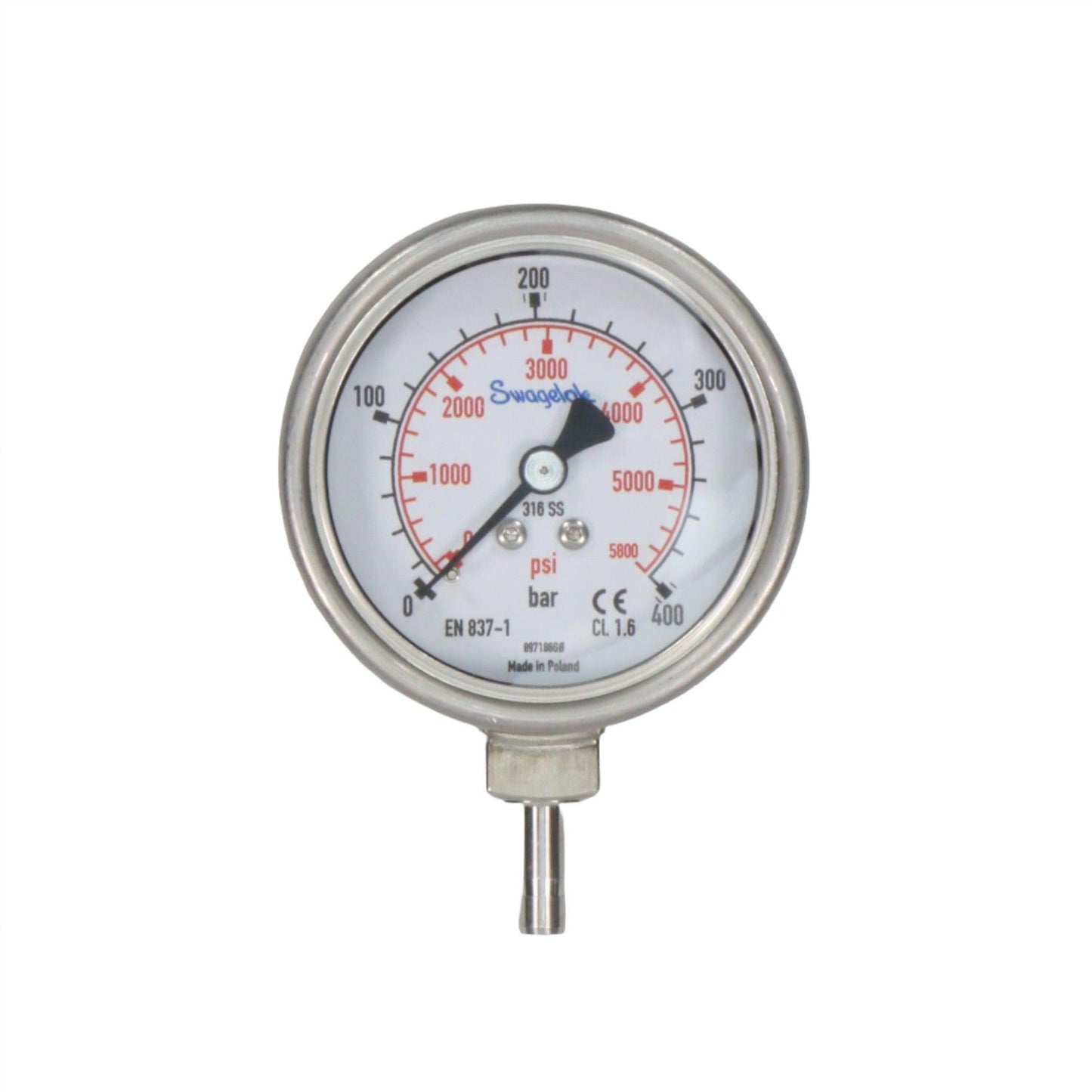 Swagelok PGI-63B-BG400-LASX Pressure Gauge-Pressure Gauge-Used Industrial Parts