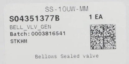 Swagelok SS-10UW-MM Bellows Sealed Valve-Bellows Sealed Valve-Used Industrial Parts