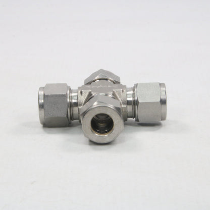 Swagelok SS 12M0 4 Union Cross Tube Fitting (2x)-Union Cross Pipe Connector-Used Industrial Parts