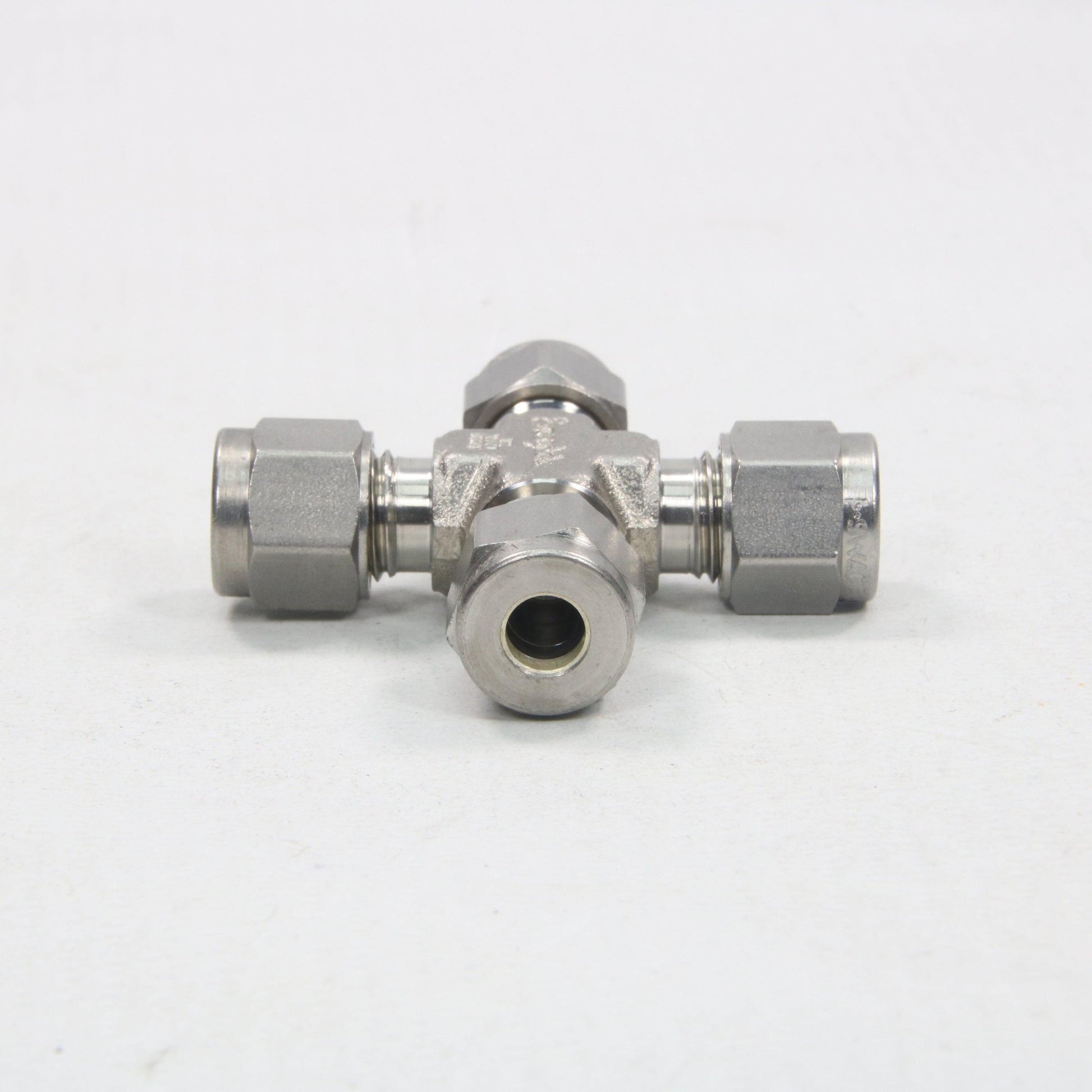 Swagelok SS 6M0 4 Union Cross Tube Fitting (6x)-Union Cross Pipe Connector-Used Industrial Parts