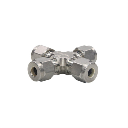 Swagelok SS 6M0 4 Union Cross Tube Fitting (6x)-Union Cross Pipe Connector-Used Industrial Parts