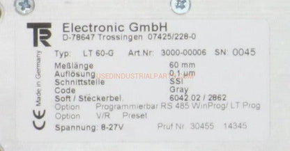 TR Electronic LT 60-G Linear Encoder-Linear Encoder-CD-05-06-Used Industrial Parts