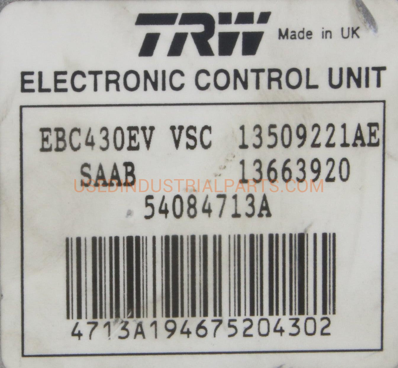 TRW Electronic Control Unit EBC430EV VSC-Electronic Control Unit-AC-04-03-Used Industrial Parts