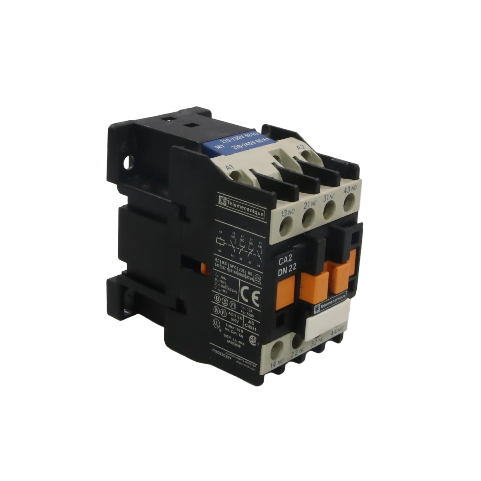 Telemecanique CA2-DN-22 Auxiliary Contactor - 230V-Auxiliary Contactor-01-AA-05-03-07-6152429582569-Used Industrial Parts