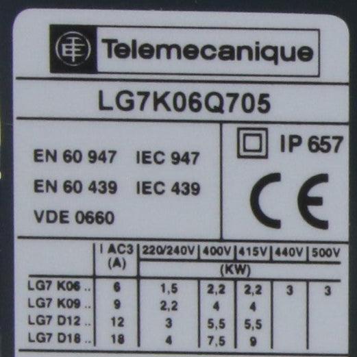Telemecanique LG7K06Q705 Protected Starter-Protected Starter-Used Industrial Parts