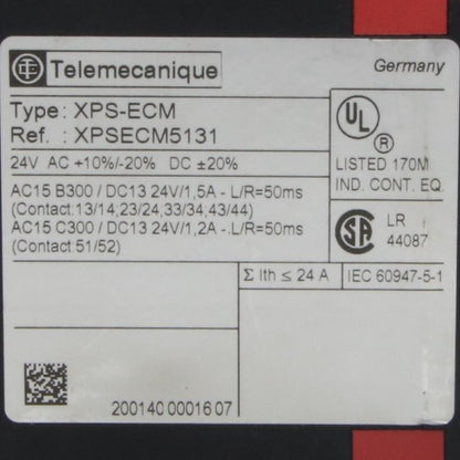 Telemecanique Preventa XPS ECM Safety Relay-Safety Relay-Used Industrial Parts