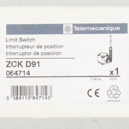 Telemecanique ZCK D91 Limit Switch Head-Limit Switch Head-Used Industrial Parts