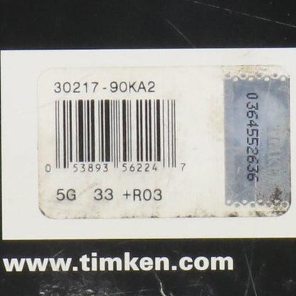 Timken Tapered Roller Bearings 30217 - 90KA2-Tapered Roller Bearing-Used Industrial Parts
