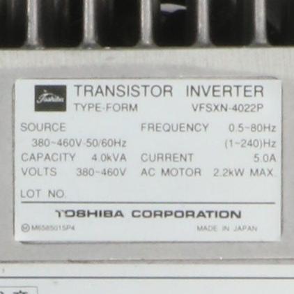 Toshiba Amkavert VFSXN 4022P Transistor Inverter-Transistor Inverter-Used Industrial Parts