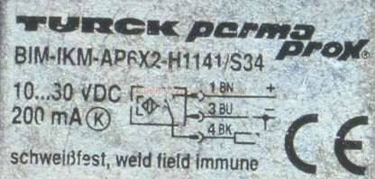 Turck Perma Prox Inductive Sensor BIM-IKM-APX2-H1141/S34-Inductive Sensor-AB-04-02-Used Industrial Parts