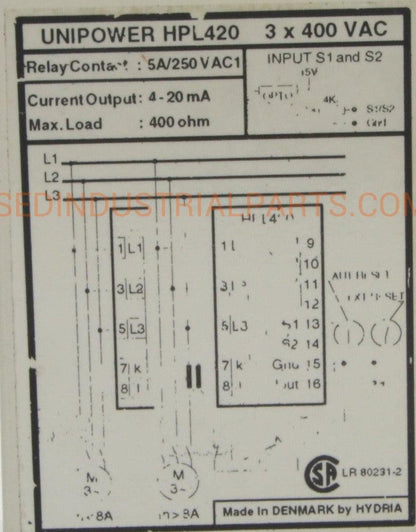 Unipower HPL420 Load Monitor-Load Monitor-AA-06-06-Used Industrial Parts