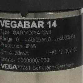 Vega Vegabar 14 Process Pressure Transmitter - BAR14.X1A1GV1-Process Pressure Transmitter-Used Industrial Parts