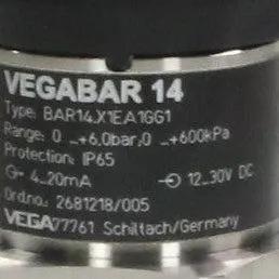 Vega Vegabar 14 Process Pressure Transmitter - BAR14.X1EA1GG1-Process Pressure Transmitter-Used Industrial Parts
