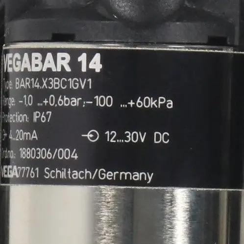 Vega Vegabar 14 Process Pressure Transmitter - BAR14.X3BC1GV1-Process Pressure Transmitter-Used Industrial Parts