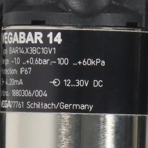 Vega Vegabar 14 Process Pressure Transmitter - BAR14.X3BC1GV1-Process Pressure Transmitter-Used Industrial Parts