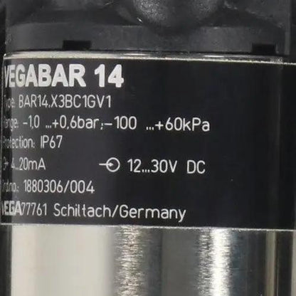 Vega Vegabar 14 Process Pressure Transmitter - BAR14.X3BC1GV1-Process Pressure Transmitter-Used Industrial Parts