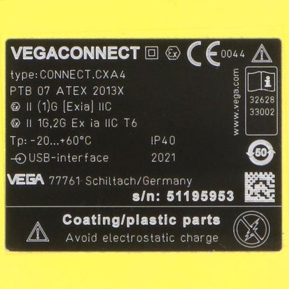 Vega Vegaconnect.CXA4 Interface Adapter-Interface Adapter-Used Industrial Parts