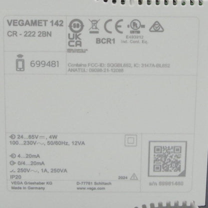 Vega Vegamet 142 Compact Controller-Compact Controller-Used Industrial Parts