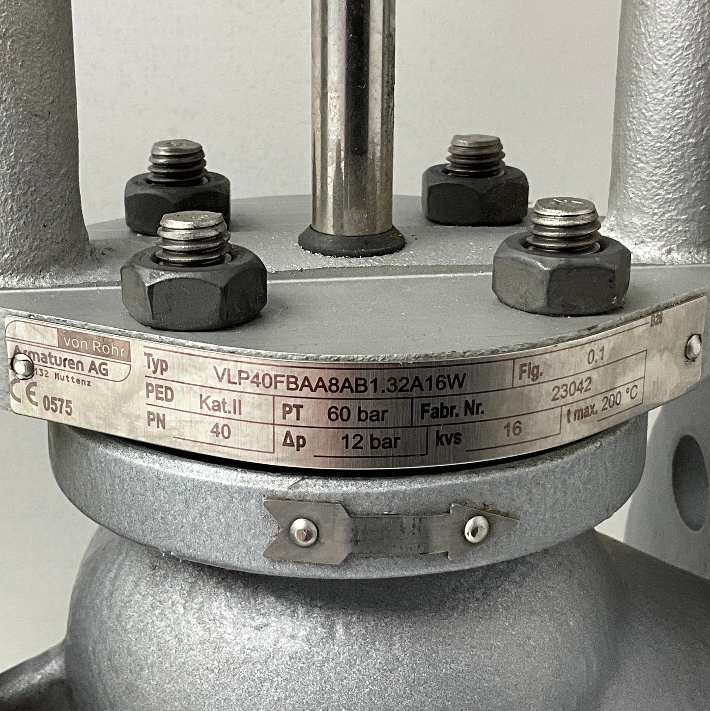 Von Rohr Armarturen AG VLP40FBAA8AB1.32A16W Control Valve-Control Valve-Used Industrial Parts