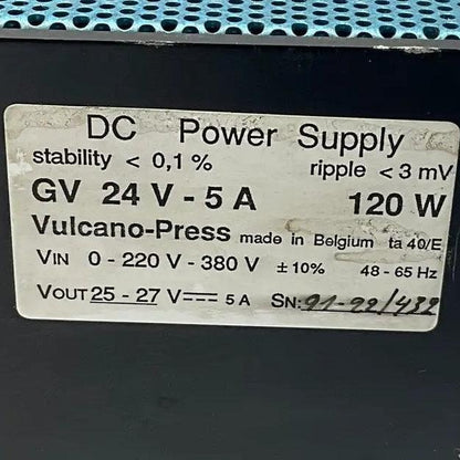 Vulcano-Press GV 24V-5A Regulated Industrial Switch-Mode Power Supply-Regulated Industrial Switch-Mode Power Supply-Used Industrial Parts