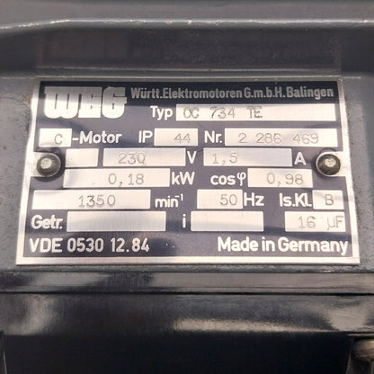 WEG CC 734 TE Single Phase Electric Motor-Electric Motor-Used Industrial Parts