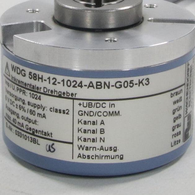 Wachendorff Elektronik WDG 58H-12-1024-ABN-G05-K3 Rotary Pulse Encoder-Rotary Pulse Encoder-Used Industrial Parts