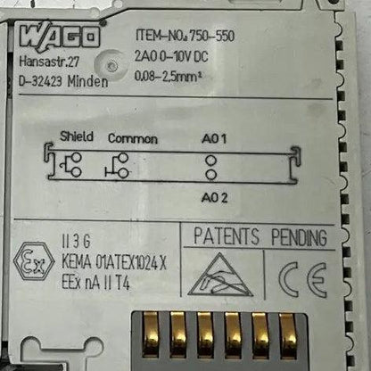 Wago 750-550 Analog Output Module-Analog Output Module-Used Industrial Parts