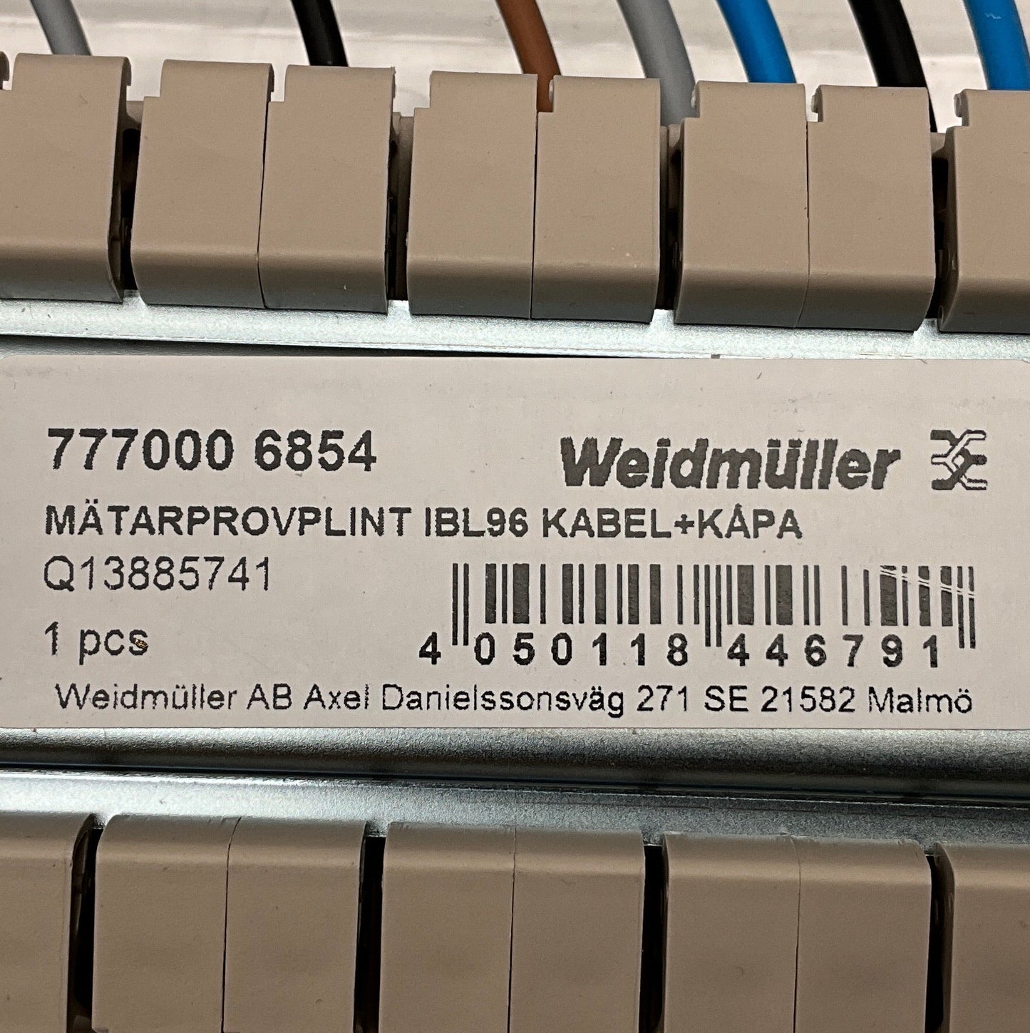 Weidmuller IBL96 Meter Test Terminal Block-Meter Test Terminal Block-Used Industrial Parts