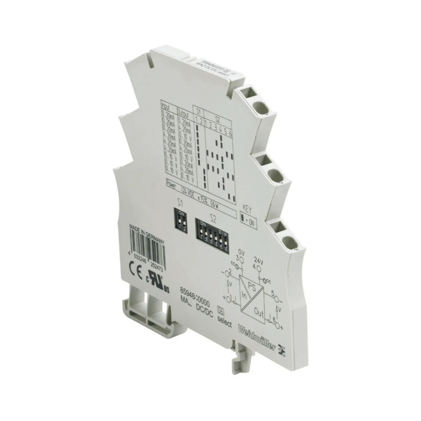 Weidmuller MAS DC/DC Select Signal Converter - 8594810000-Signal Converter-01-AA-05-10-01-6152429324350-Used Industrial Parts
