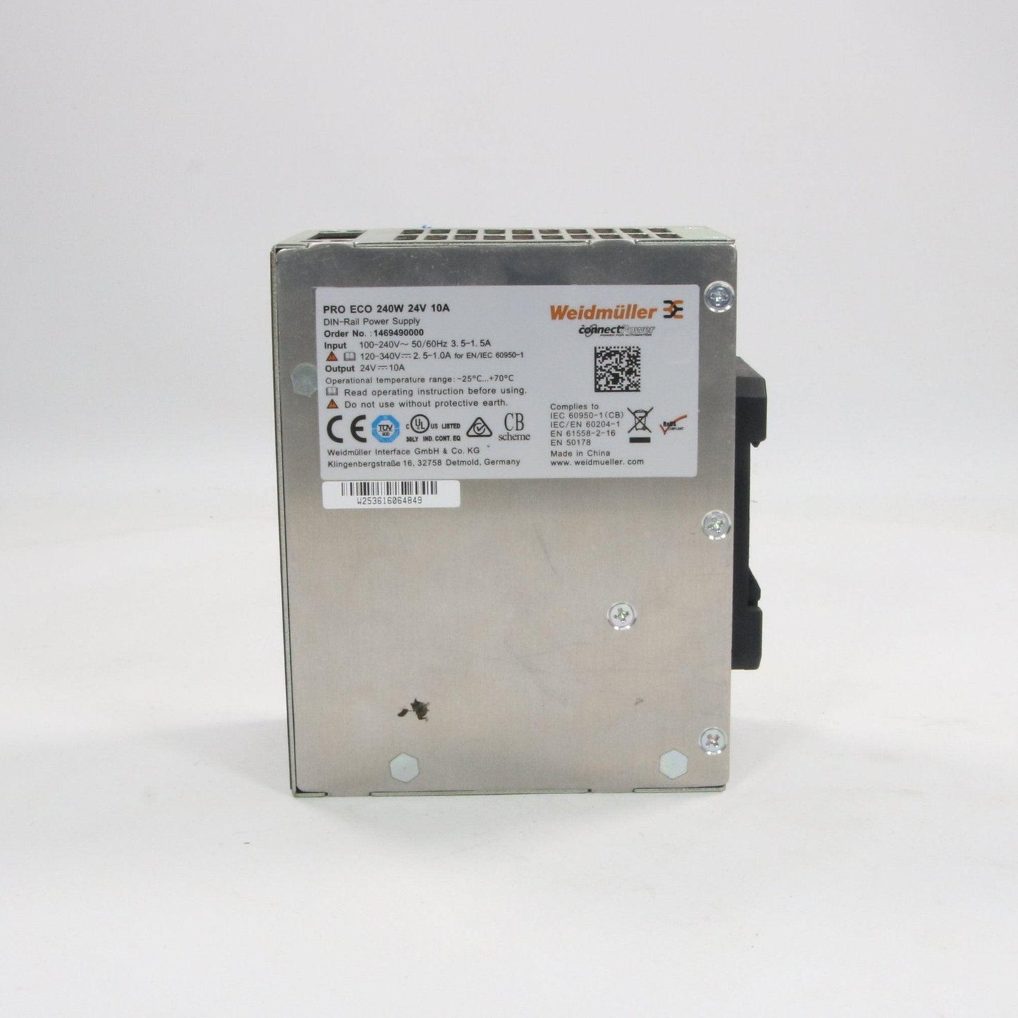 Weidmuller Pro Eco 240W 24V DIN Rail Power Supply-Power Supply-Used Industrial Parts