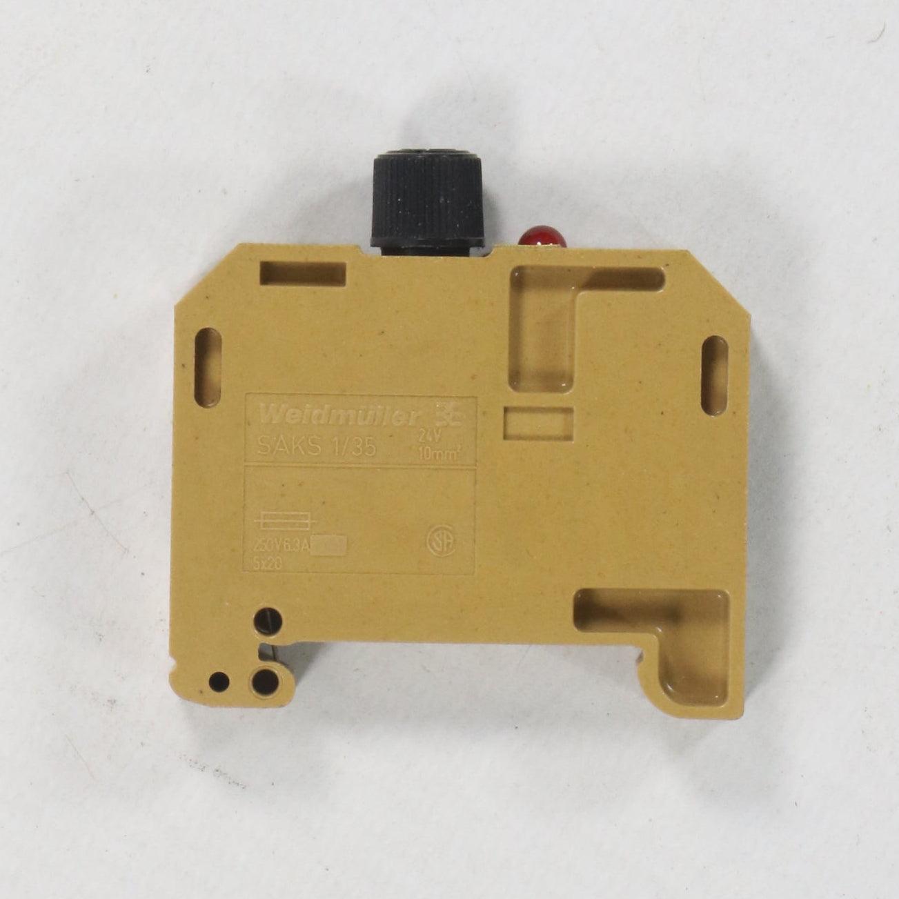 Weidmuller SAKS 1/35 G20 LD 24VD Fuse Terminal (x10)-Fuse Terminal-Used Industrial Parts