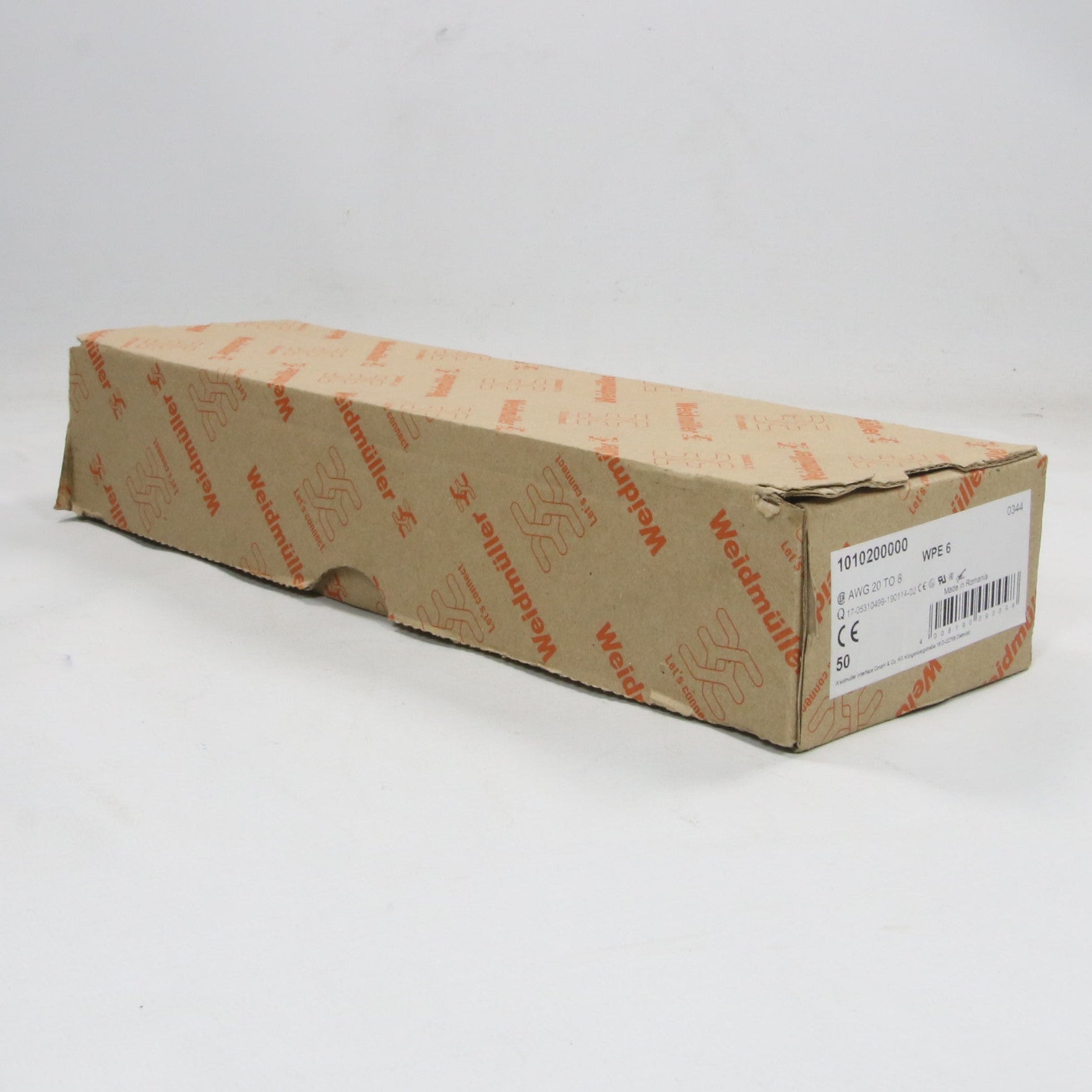 Weidmuller WPE 6 PE Terminal Block (x50pcs)-PE Terminal Block-Used Industrial Parts