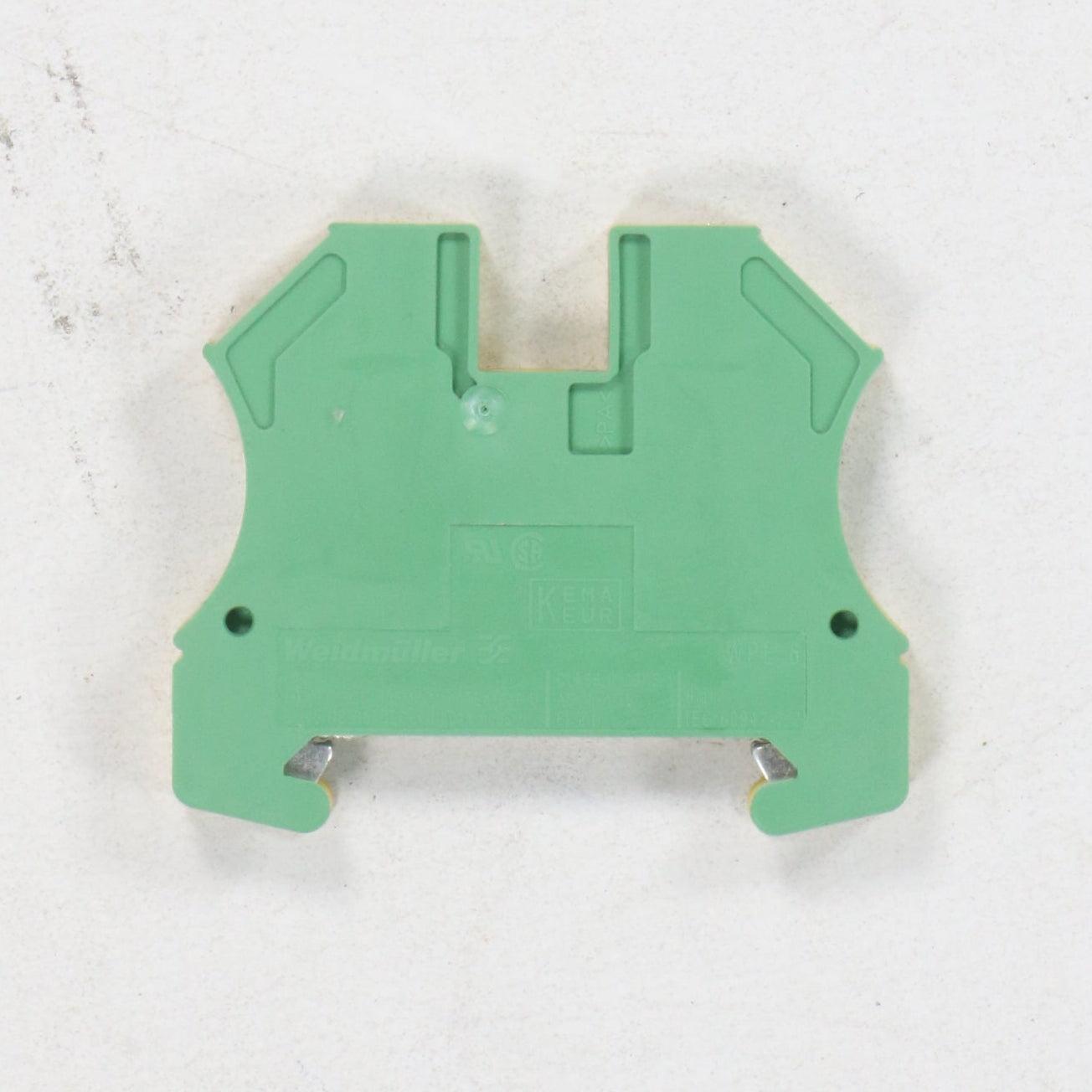 Weidmuller WPE 6 PE Terminal Block (x50pcs)-PE Terminal Block-Used Industrial Parts