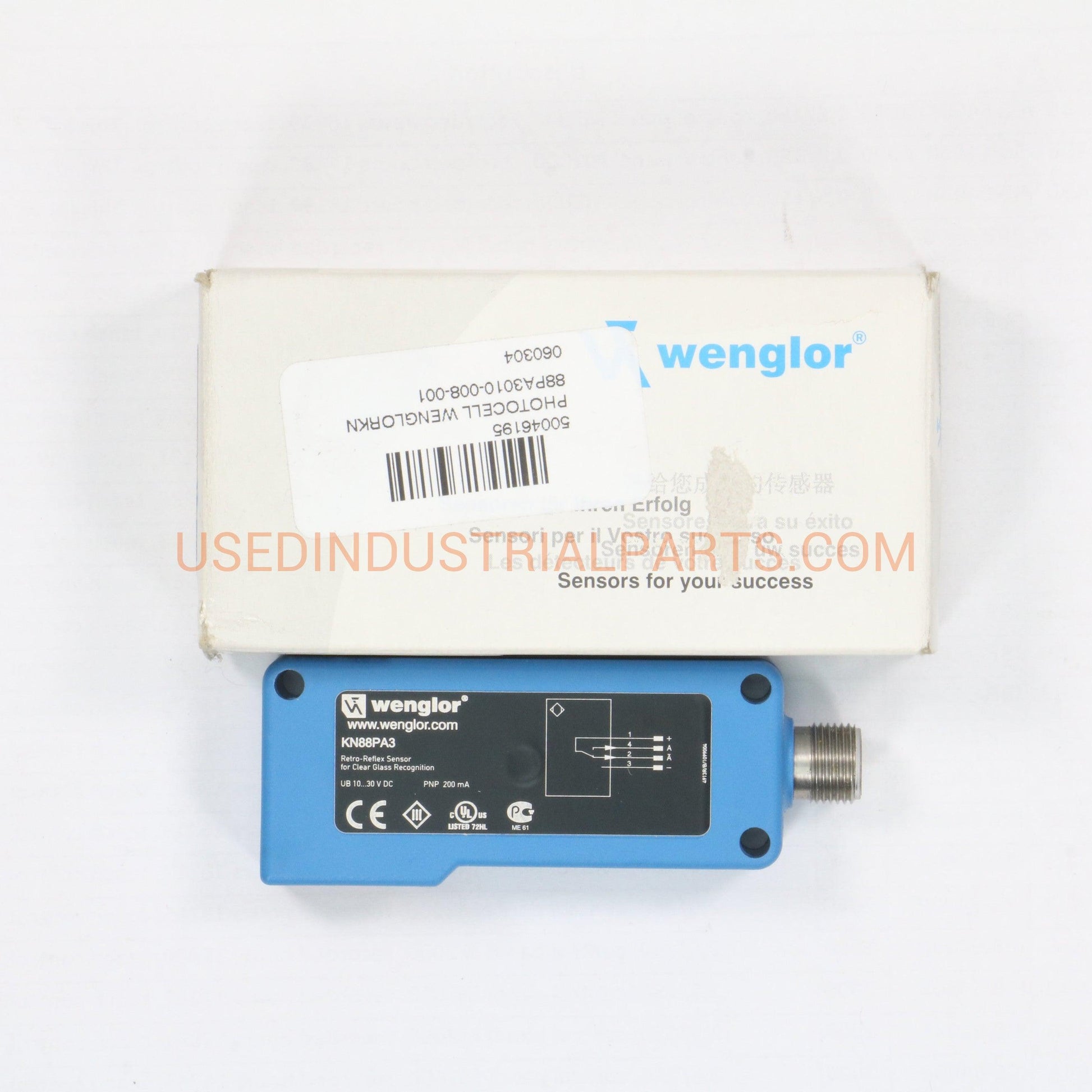 Wenglor KN88PA3 Retro Reflex Sensor-Retro Reflex Sensor-AB-03-06-Used Industrial Parts