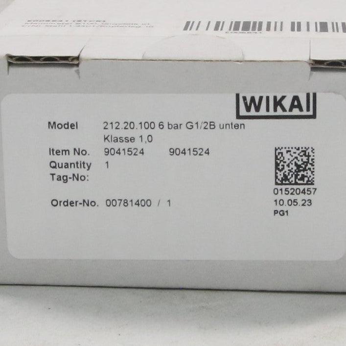 Wika 212.20.100 Analog Pressure Gauge-Analog Pressure Gauge-Used Industrial Parts