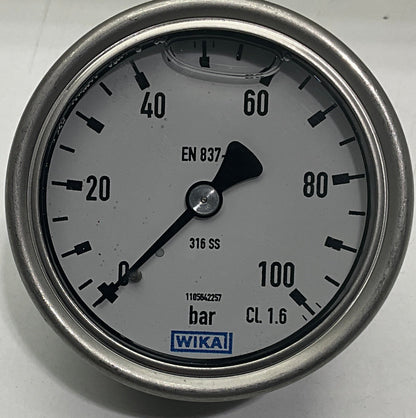 Wika 233.50.063 Bourdon Tube Pressure Gauge-Bourdon Tube Pressure Gauge-Used Industrial Parts