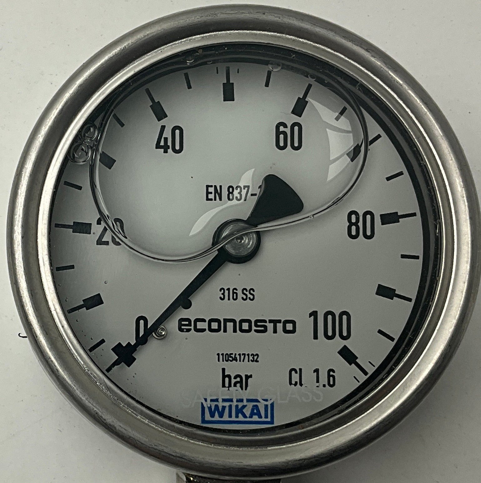 Wika 233.50.063 Econosto Bourdon Tube Pressure Gauge-Econosto Bourdon Tube Pressure Gauge-Used Industrial Parts