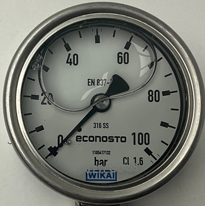 Wika 233.50.063 Econosto Bourdon Tube Pressure Gauge-Econosto Bourdon Tube Pressure Gauge-Used Industrial Parts