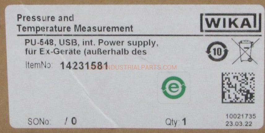 Wika PU-548 Pressure & Temperature Measurement Programming Unit-Programming Unit-AD-06-03-Used Industrial Parts