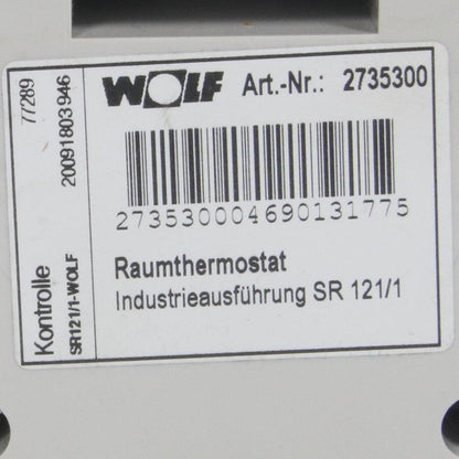 Wolf SR 121/1 industrial Room Thermostat-Industrial Room Thermostat-Used Industrial Parts