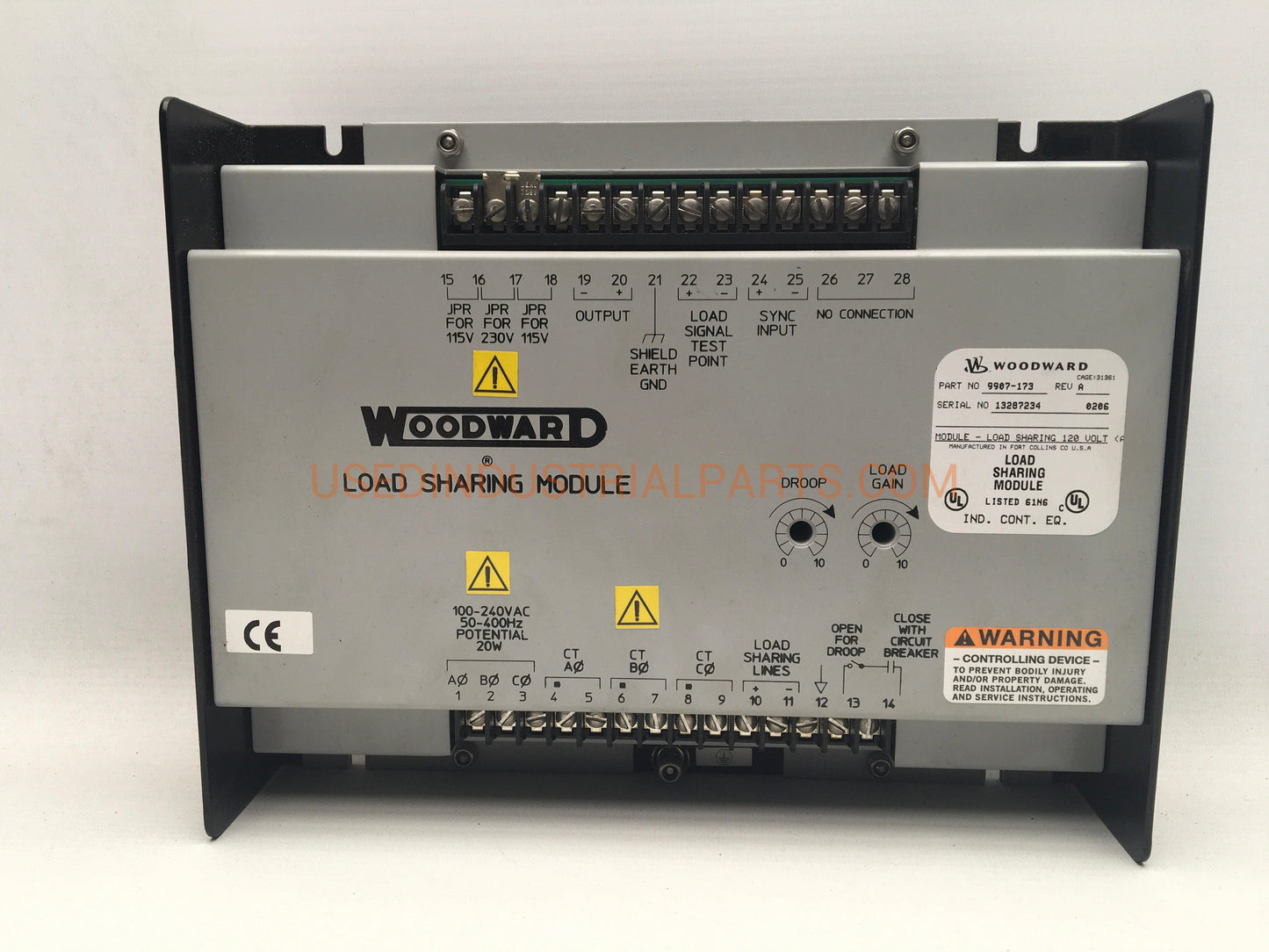 Woodward Load Sharing Module 9907-173-Load Sharing Module-AC-03-05-Used Industrial Parts