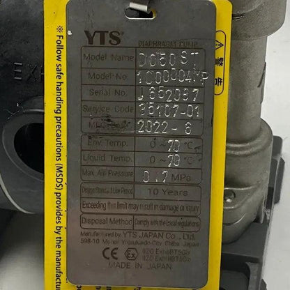YTS D050 ST Air-Operated Double Diaphragm Pump-Air-Operated Double Diaphragm Pump-Used Industrial Parts