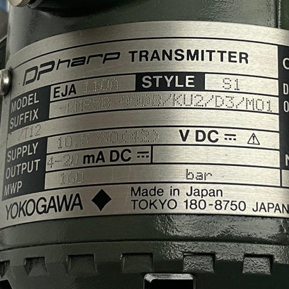 Yokogawa DPharp EJA 110A Differential Pressure Transmitter-Differential Pressure Transmitter-Used Industrial Parts