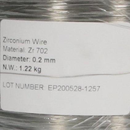 Zirconium Zr 702 Wire 0.2mm-Zr 702-Used Industrial Parts